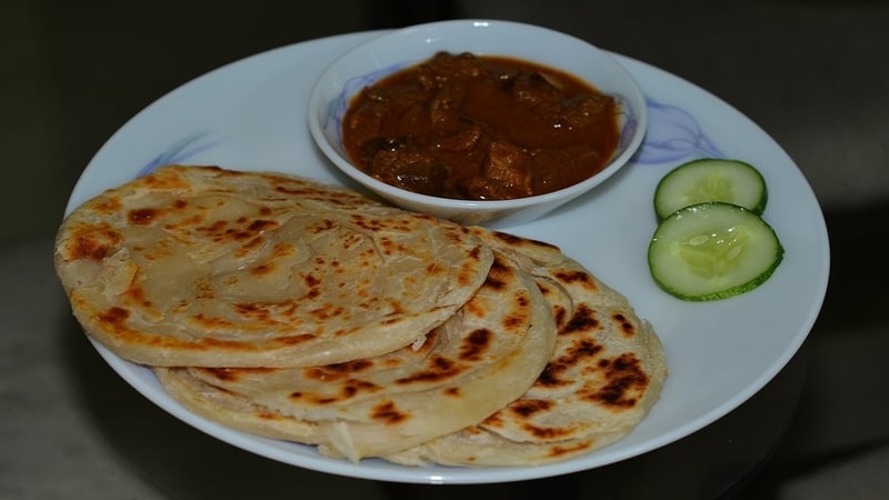 Beef Fry and Malabar Parotta