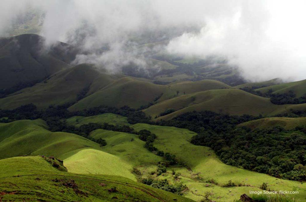 Visit the beautiful rolling hills of Mullayanagri the best tourist places in Chikmagalur.